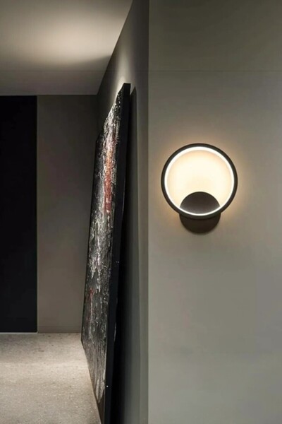 LEGACY Aura Modern Tasarım Siyah Renk Gün Işığı Ledli Hol - Banyo - Mutfak - Salon Led Duvar Aplik
