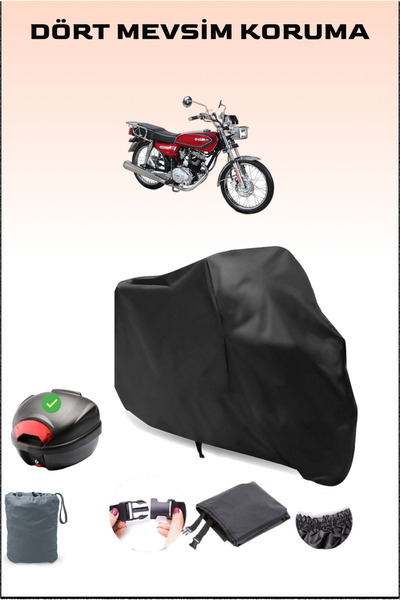 Breen Siyah Kuba Çita 50r Gold Motosiklet Brandası Arka Çanta Uyumlu