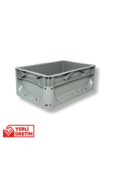 ALPBX 1.Kalite Gri Plastik Kutu 30x20x12 cm - Kokusuz Sağlam Plastik Kasa 5 L...