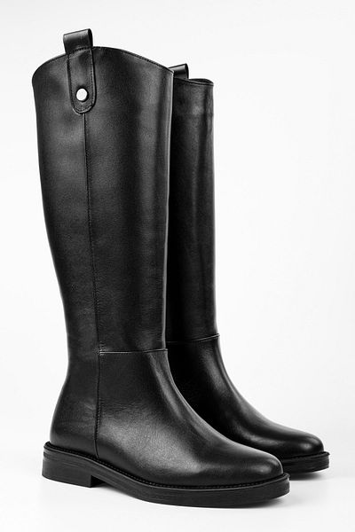 Shoeberry Γυναικείες μπότες Lena Black από γνήσιο δέρμα