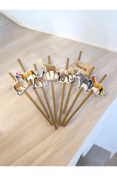 Partifabrik Safari Party Animals Themed Pipette 8 Pieces