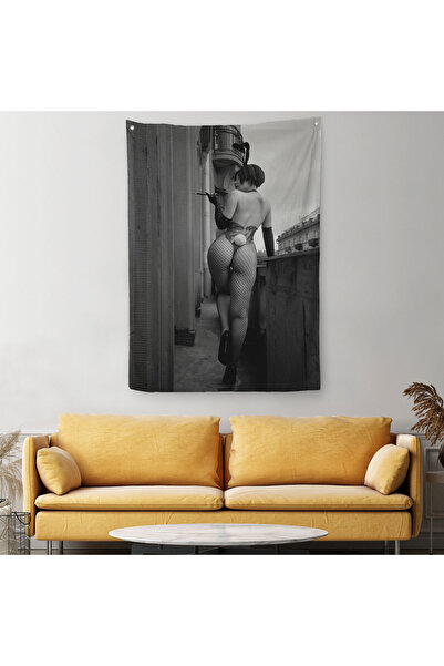 PAMUK'S DESİGN Siyah Beyaz Kadın Duvar Sanatı Erotik Şehvetli Duvar Sanatı Du...