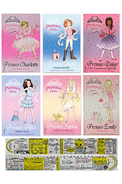 Doğan Çocuk Prenses Okulu 1-2-3-4-5-6. Kitaplar Set + Mat. Öğreten Cetvel