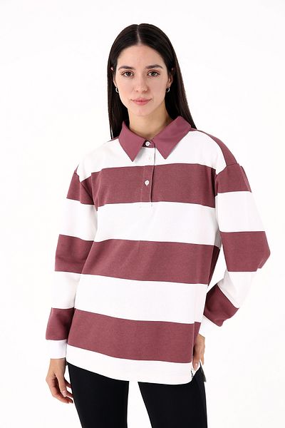 Scorp Hanorac casual de damă Burgundy Luxe