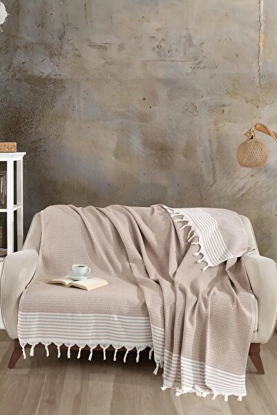 Lamassi Koltuk Örtüsü 180x210cm Pamuklu Kanepe Çekyat Örtüsü