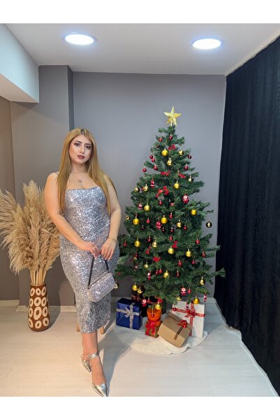 ETİKAFASHION PUL PAYET ELBİSE