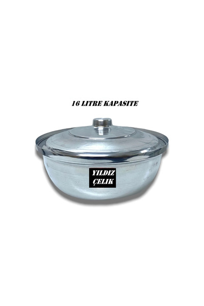 Yıldız çelik Alüminyum Salça Aşure Kavurma Sos Helvane Tenceresi 42 cm 16 litre