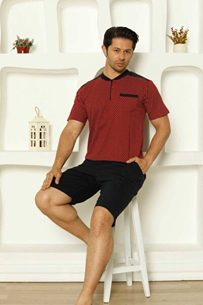 HG Чоловічий бордовий комплект шортів - 1203ŞT