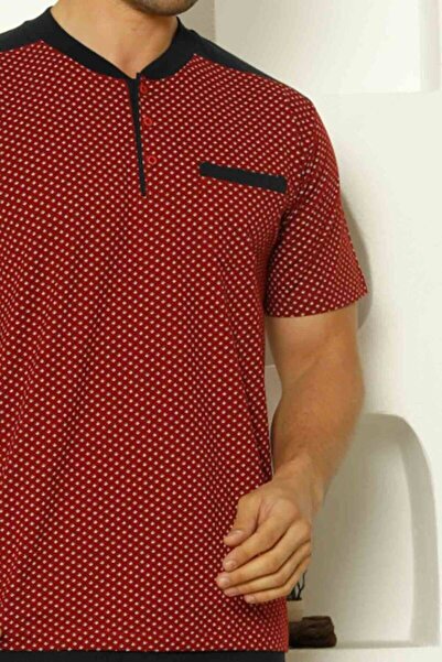 HG Чоловічий бордовий комплект шортів - 1203ŞT