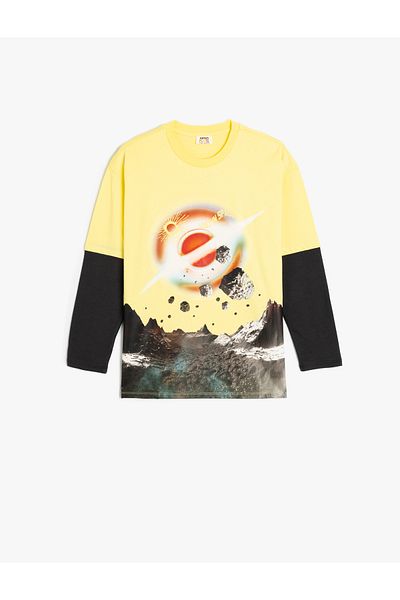 Koton Yellow Boy's T-Shirt 5Wkb10392Tk