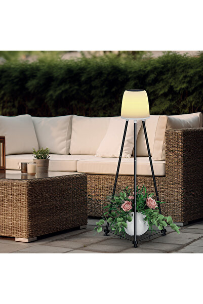 Flora Elektromarket Solar LED Lambader 3 Mod RGB Fotosentez Işıklı (Çiçek Tem...
