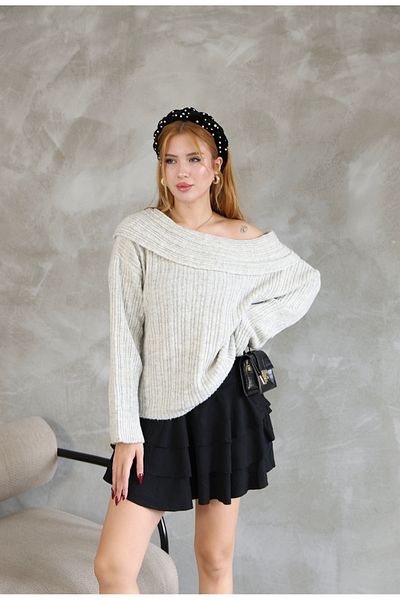 tofan Pulover oversize cu guler Madonna