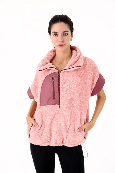 Scorp Vestă de pluș pentru femei Pink Flame