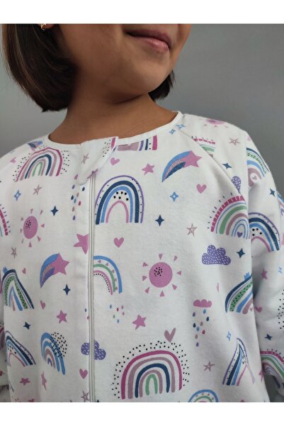 RUKİYE YAVUZ Pamuk Pazen Bebek Çocuk Uyku Tulumu %100 Pamuk Çift Kat 20-24 De...