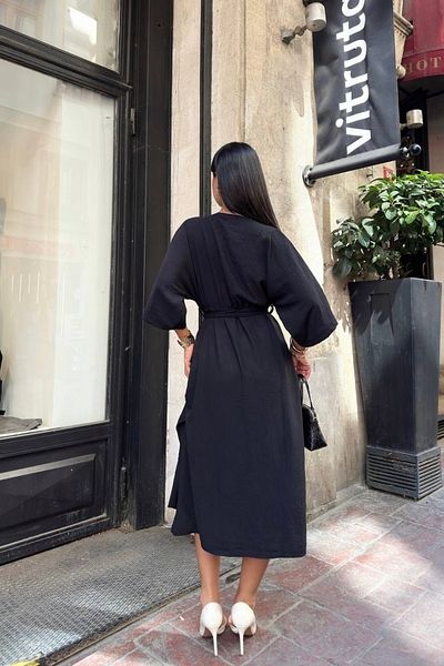 sportiness Rochie Ayrobin cu mânecă liliac cu centură