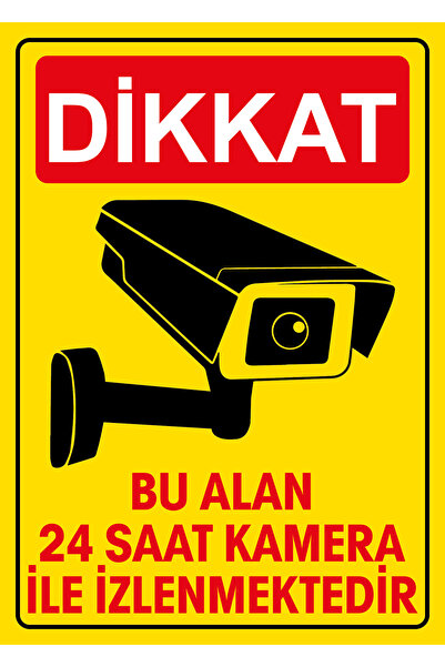 Uyarı Levhası : Bu Alan 24 Saat Kamera Ile Izlenmektedir (25X35 CM - 3MM DEKOTALI)