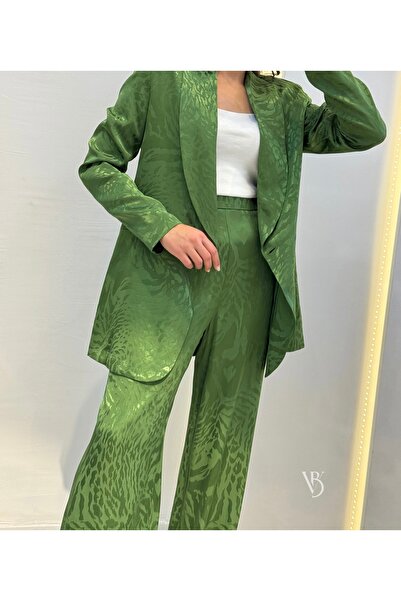 viadellabutik Şal Yaka Desenli Blazer Ceket