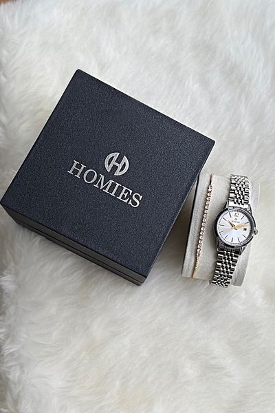 Homies Women's Wrist Watch and Bracelet Set with Waterproof Calendar - Hm 0131696 S01