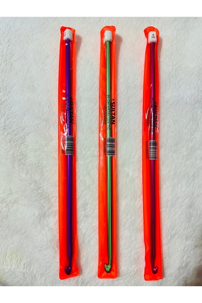 hobim42 35 CM RENKLİ METAL GAGALI TIĞ ŞİŞ SETİ 8/9/10 ÜÇLÜ SET