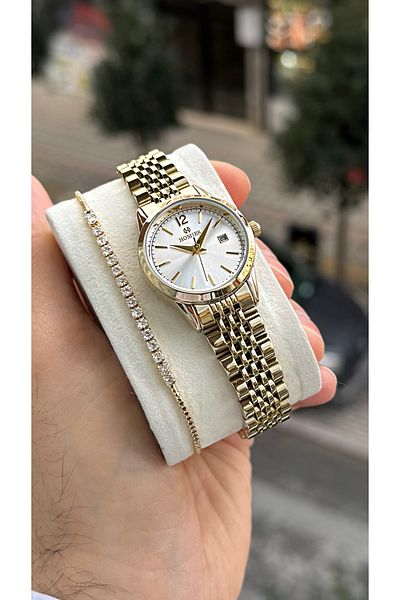 Homies Women's Wrist Watch and Bracelet Set with Waterproof Calendar - Hm 0131696 S01
