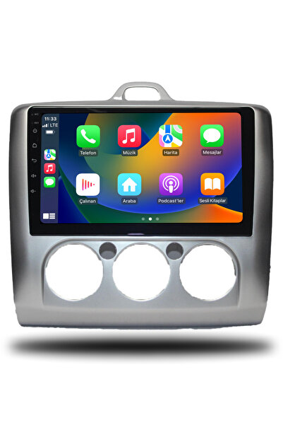 smartgo Ford Focus 2 2007-2011 Manuel Klima 8+128 GB 4K OLED Andorid Multimedya