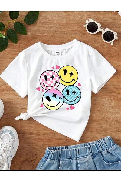 BY WOWEN Tricou cu imprimeu pentru fete/băieți