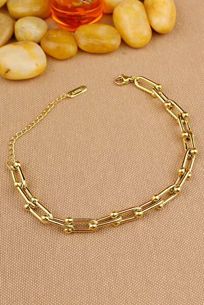 Keyifli Hayaller %100 Çelik  316L Trend Bileklik Modern Gold Çelik Bileklik Kararmaz Solmaz 19+5 cm