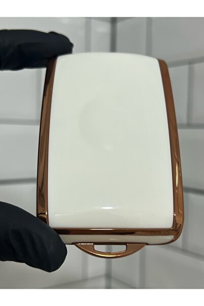 GMA KEYS Lux pentru Renault Clio E-Tech Austral Megane E-Tech Carcasa Nano cheie cu 4 butoane Culoare aur alb