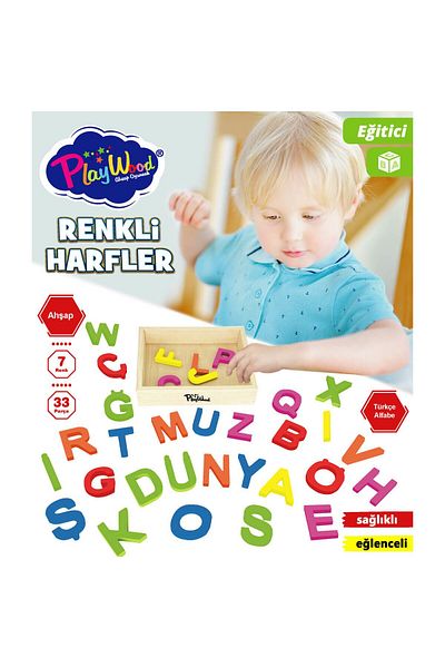 Play Wood I Chose I Bought Wooden 7 Colors 33 Pieces Colorful Letters Educational Toy Set Ony-402