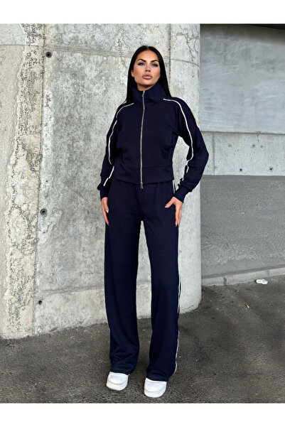 badibadii Modal Fabric dupla cipzáras és csővel ellátott melegítőnadrág szett