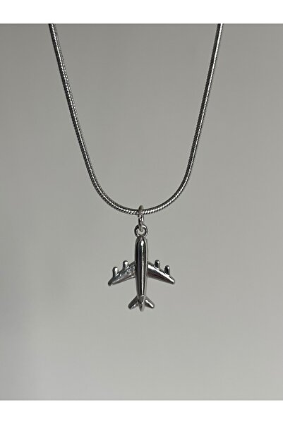 ZWEIG Uçak Figürlü Unisex Çelik Kolye