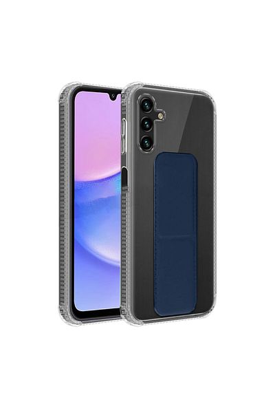 Generic Magnetic Transparent Cover for Samsung Galaxy A16-Clear/Navy Blue