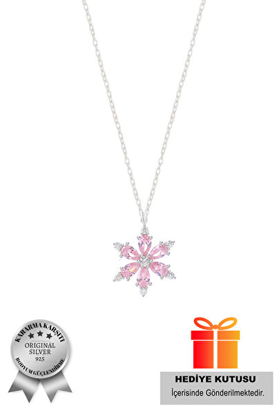 ADA LİFE GÜMÜŞ 925 Ayar Gümüş Lotus Çiçeği Kadın Kolye (ÖZEL KUTULU)