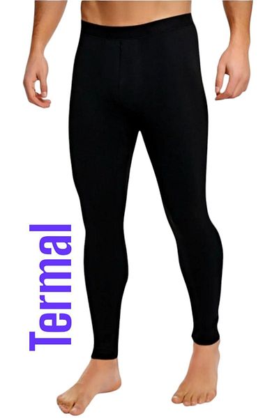 akyüz Μαύρο Thermal Long Sports κολάν - Unisex