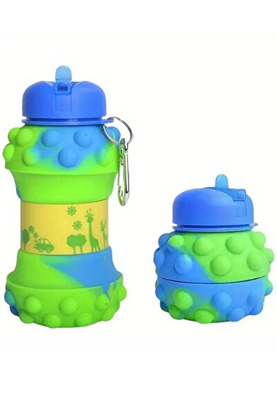 HİROS'H Katlanabilir Matara - Özel Tasarım Silikon Katlanabilir ve Taşınabili...