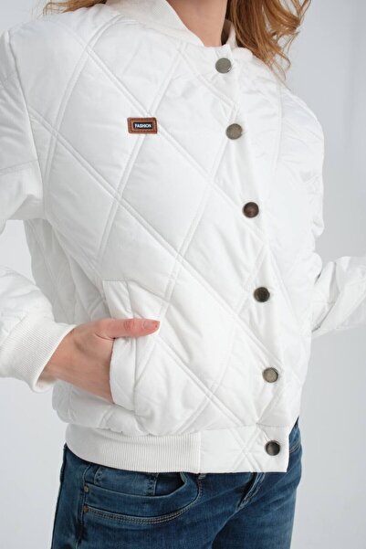 Reji Baklava Desen Kısa Mont