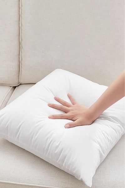 ByUtku Pernă interioară din fibră cu mărgele dreptunghiulare 33x57