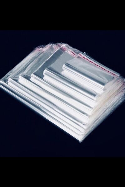 MERT AMBALAJ ÜRÜNLERİ Transparent Tape (30x45 Cm) Shiny Gelatin Bag (50 Piece...