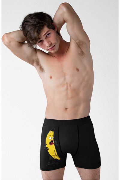 Fuddy Moda Funny Banana Printed Modal Combed Comfortable Fit Men's Boxers