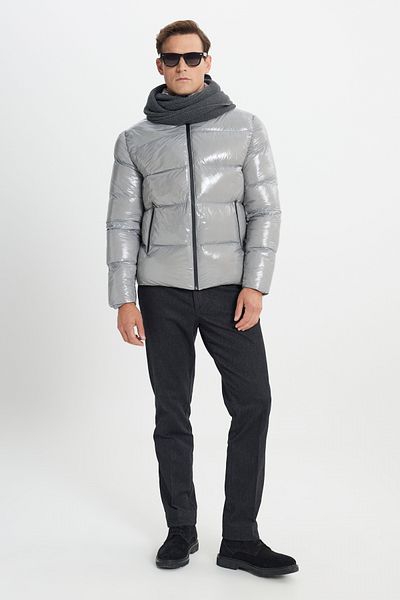 ALTINYILDIZ CLASSICS Ανδρικό παλτό Anthracite Standard Fit Cold Proof Casual