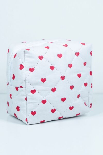 Zaviera منظم حقيبة مكياج صغير الحجم بنمط قلب مقاس 10x15x20