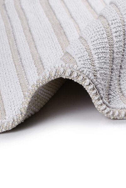 Bluenity Apollo Natural Cotton 2-Piece Bath Mat Set 60X100+50X60 cm - White