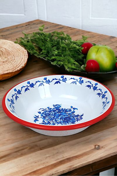 İnci Emaye 24 cm Enameled Bowl, Pit Plate, Salad Plate, Chips Plate