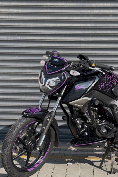 Banxtre TVS Raider 125 için Orafol Mor Renk Komple Sticker Seti (49 Parça)