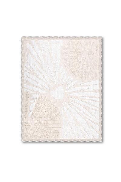 Bluenity Angers Natural Cotton 2-Piece Bath Mat Set 60X100+50X60 cm - White