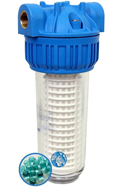 Aquafer 10 İnç 1 1/4 Inç Girişli Siliphoslu Yıkanabilir Su Arıtma Filtresi Ki...