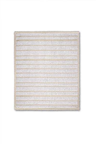 Bluenity Apollo Natural Cotton 2-Piece Bath Mat Set 60X100+50X60 cm - White