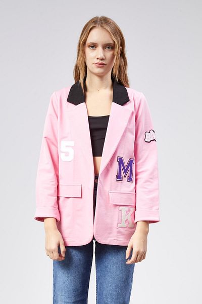 TF The Fancy For You Mink Colored Embroidered Women's Knitted Jacket - Stylish Design