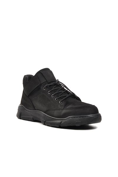 Bulldozer Μαύρα ανδρικά μποτάκια Nubuck