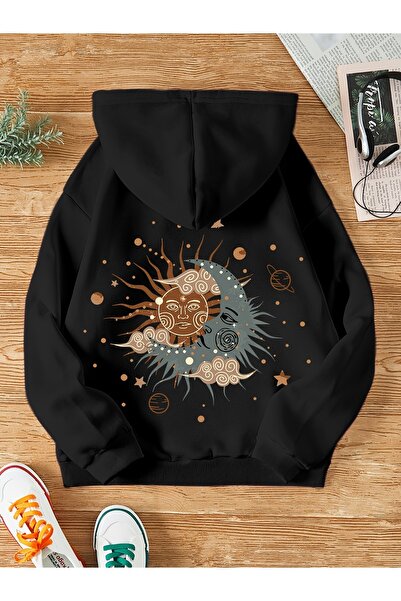 MODAVİBE Φούτερ με κουκούλα και λαιμόκοψη - Υπερμεγέθη και κομψά σχέδια